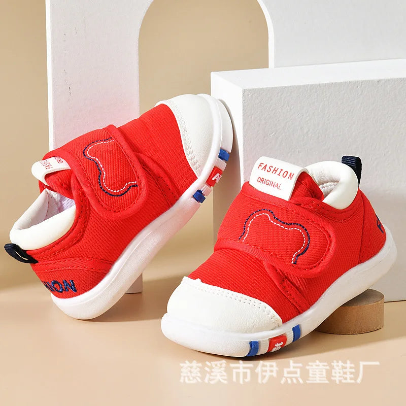 High Quality Baby First Walker Sneakers | Soft Sole Toddler Velcro Walking Shoes