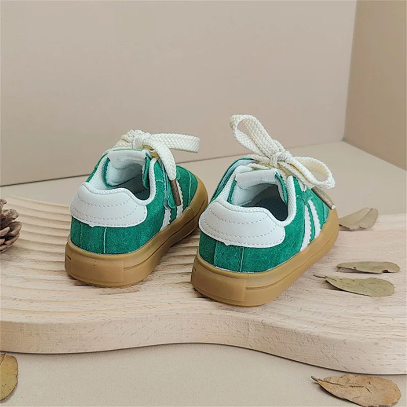 Leather Toddler Kids Sneakers | Outdoor Retro Baby Sneakers Soft Sole shoes