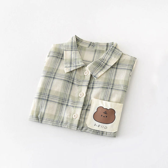 Green Plaid Infant Baby Bodysuit