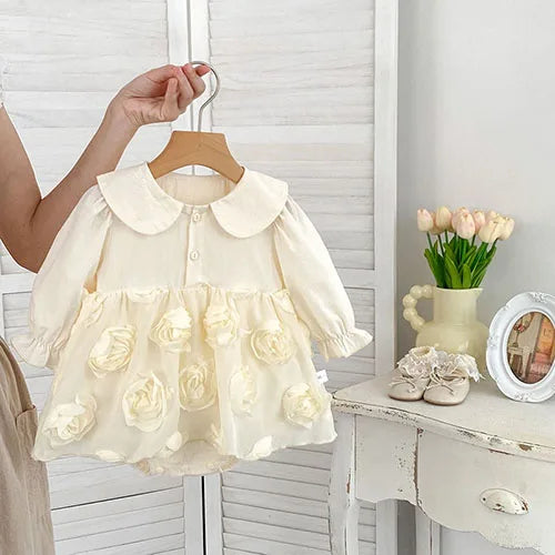 Baby Girl Lace Romper | Newborn Vintage Princess Outfit
