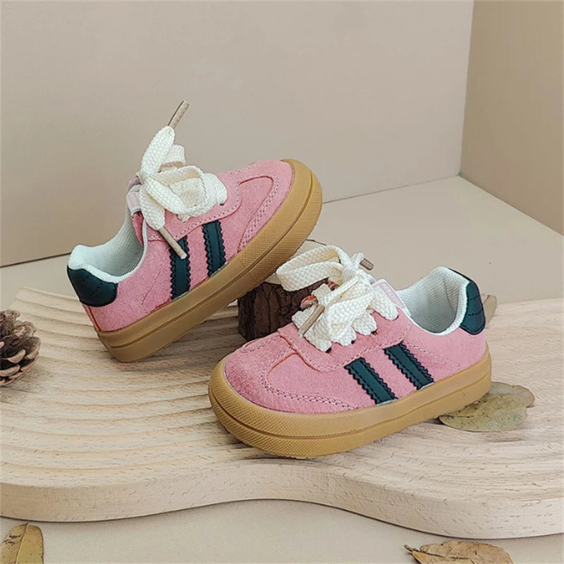 Leather Toddler Kids Sneakers | Outdoor Retro Baby Sneakers Soft Sole shoes