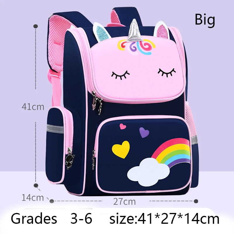 Magical Unicorn Backpack for Girls – Rainbow & Cloud Design | Cute School Bag for Kids