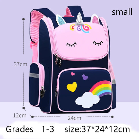 Magical Unicorn Backpack for Girls – Rainbow & Cloud Design | Cute School Bag for Kids
