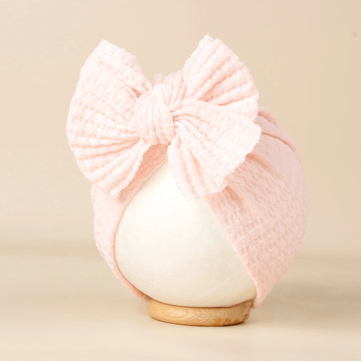 Lovely Bowknot Knitted Baby Hat Cute Solid Color Baby Girls Turban