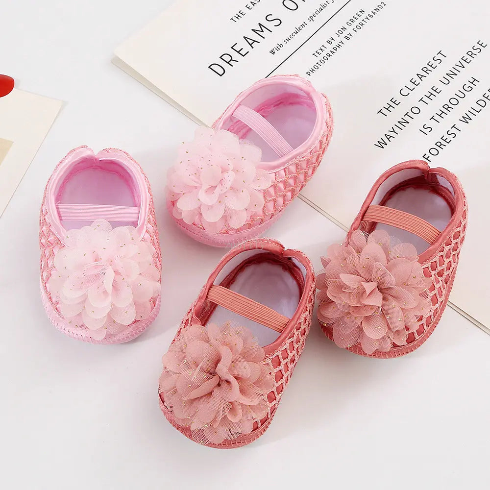 Newborn Infant Baby Girl Summer Kids Shoes Soft Sole Crib Prewalker Toddler Anti-Slip Solid Floral First Walkers