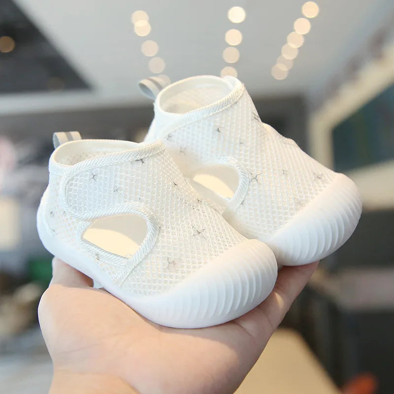 Baby Mesh Velcro Sandals | Soft Sole Summer First Walker Shoes
