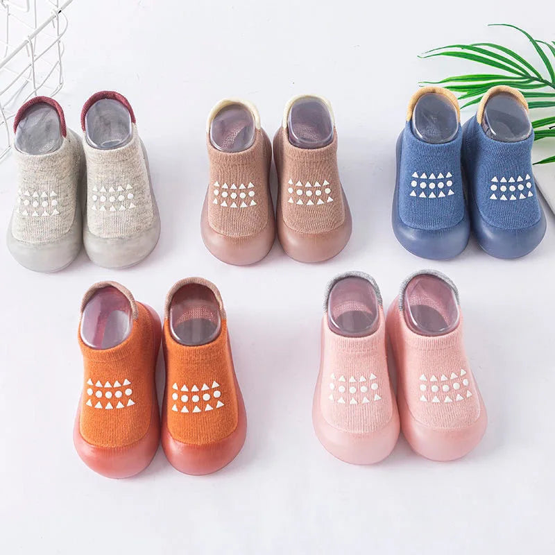 Non-Slip Baby Sock Shoes with Soft Rubber Sole | First Walker Shoes for Toddlers