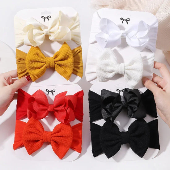 Baby Bow Headband Set