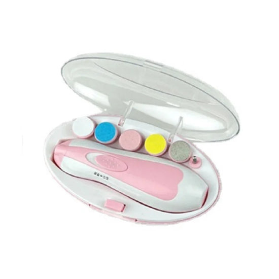 Electric Baby Nail Grinder 6-in-1 | Safe & Silent Baby Nail Trimmer with Light | Newborn & Toddler Nail Care Kit
