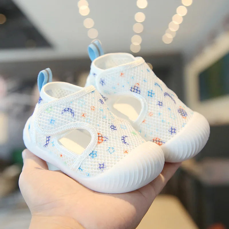 Baby Mesh Velcro Sandals | Soft Sole Summer First Walker Shoes