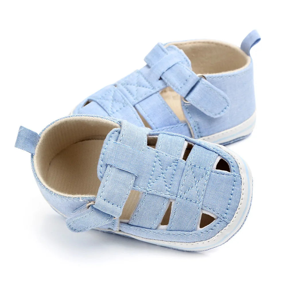Sandales Bébé Semelle Souple Chaussures pour Tout-petits | Sandales d'été Respirantes en Toile pour Bébés Premiers Pas