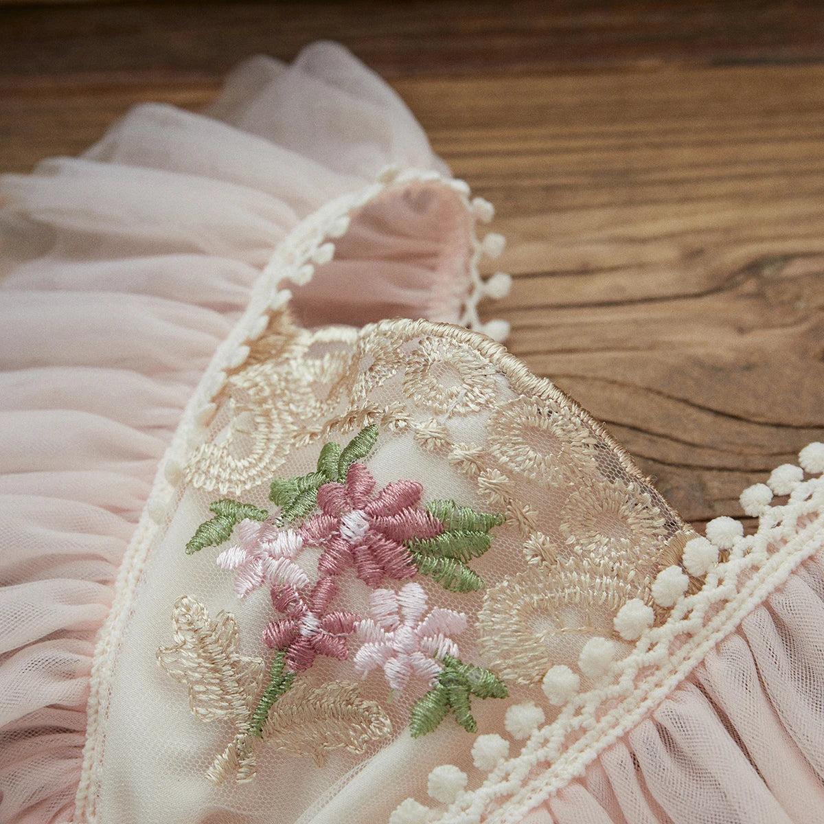 Baby Girl Princess Dress Romper | Lace Tulle Embroidery Outfit with Headband