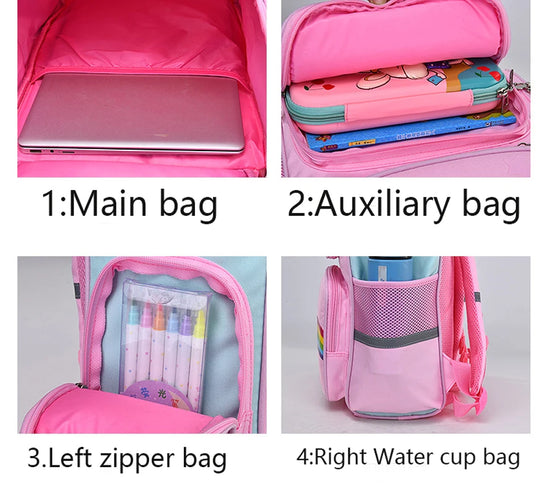 Magical Unicorn Backpack for Girls – Rainbow & Cloud Design | Cute School Bag for Kids