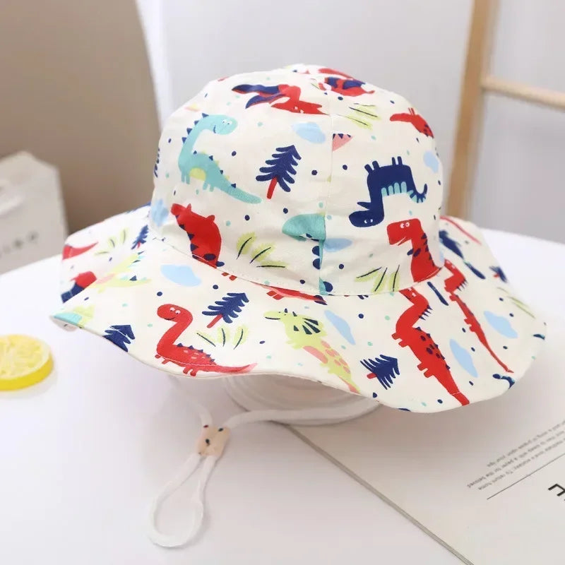 Summer Baby Panama Hat – Cartoon UV Sun Hat for Boys & Girls (Toddler Bucket Cap)