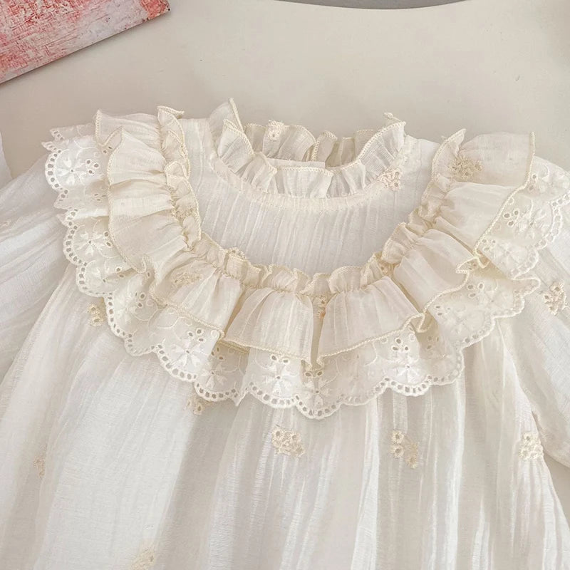 Baby Girl Lace Romper | Newborn Vintage Princess Outfit