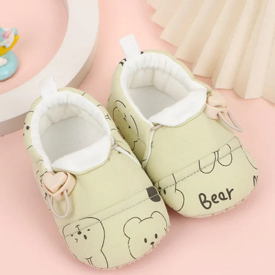 Soft Sole, Non-Slip, Cute animal Print with Drawstring