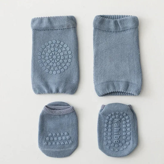 Baby Leg Warmers & Knee Pad Socks Set – Cotton Crawling Protector for Newborns & Toddlers (0–3Y)