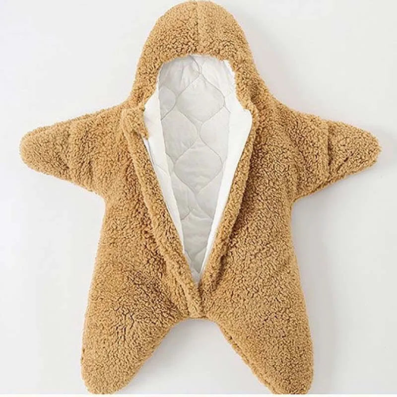 Starfish Hooded Baby Romper – Long Sleeve Newborn Jumpsuit | Toddler One Piece Bodysuit Outfit
