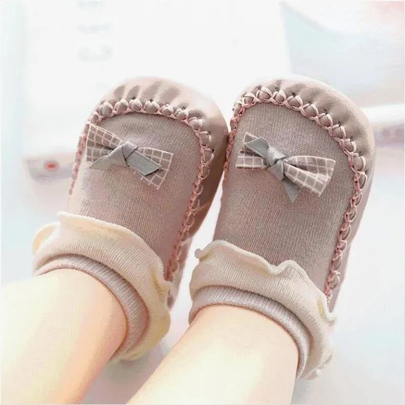 Non-slip Cotton Baby Girl Socks Shoes