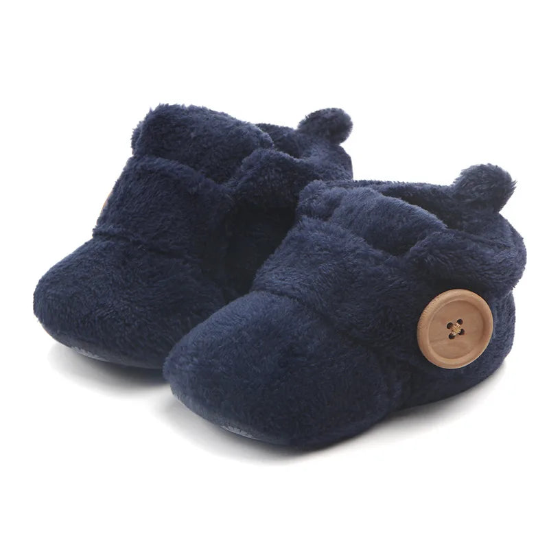 Cute Baby Girl Boy Casual Shoes Warm Plush Mutilcolor Lovely Soft Soled Walking Shoes Fashion Design Infant Shoes First Walkers