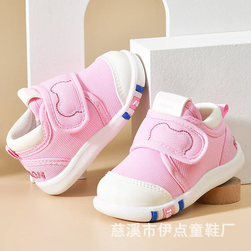 High Quality Baby First Walker Sneakers | Soft Sole Toddler Velcro Walking Shoes