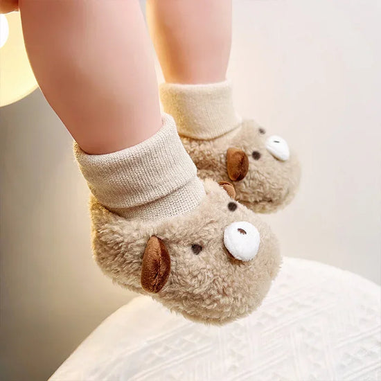 Adorable Baby Booties - Soft Plush Animal Design for Newborns & Infants