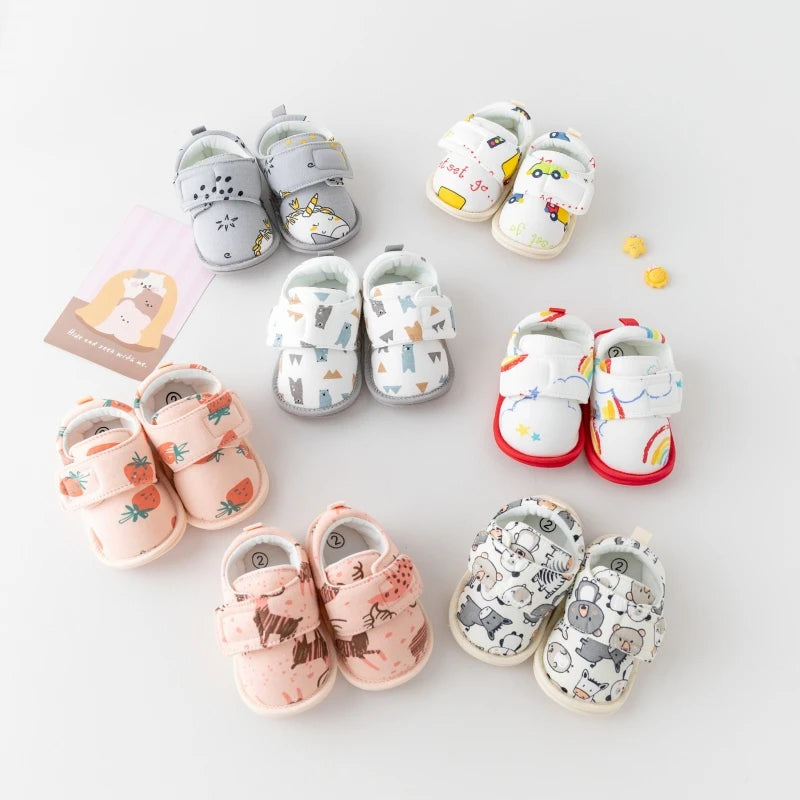 Printed Cotton Soft Sole baby shoes