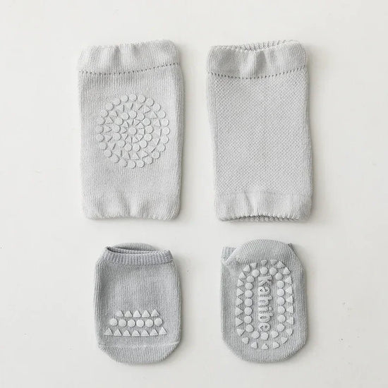 Baby Leg Warmers & Knee Pad Socks Set – Cotton Crawling Protector for Newborns & Toddlers (0–3Y)
