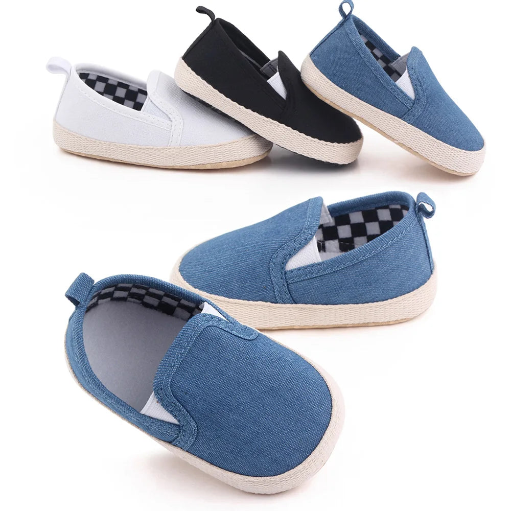 Baby Slip On Canvas Shoes | Soft Sole Toddler First Walker Sneakers