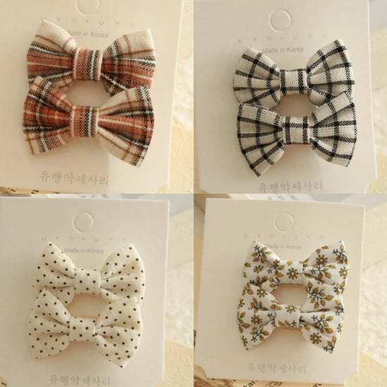 Baby Girl Hair Bows Set – Soft Fabric Clips for Newborns & Toddlers | Neutral & Floral Infant Hair Accessories (Copy)