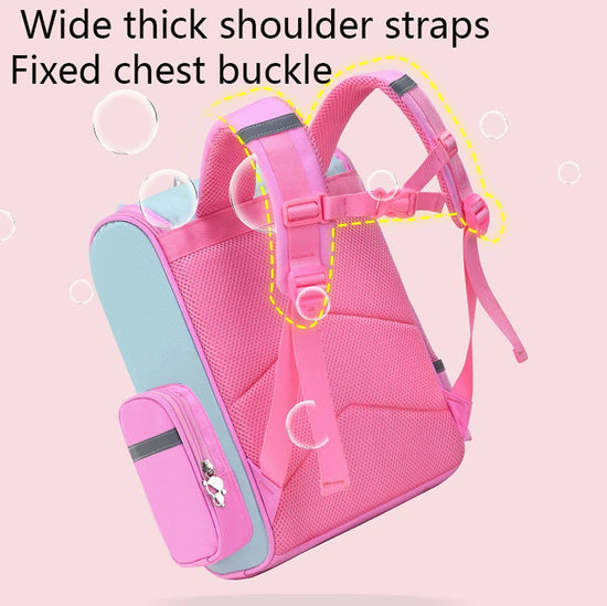 Magical Unicorn Backpack for Girls – Rainbow & Cloud Design | Cute School Bag for Kids