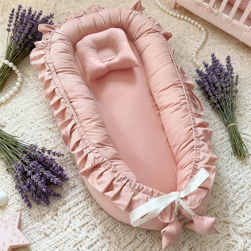 Baby Nest Lounger | Portable Newborn Baby Nest Bed & Sleep Cushion