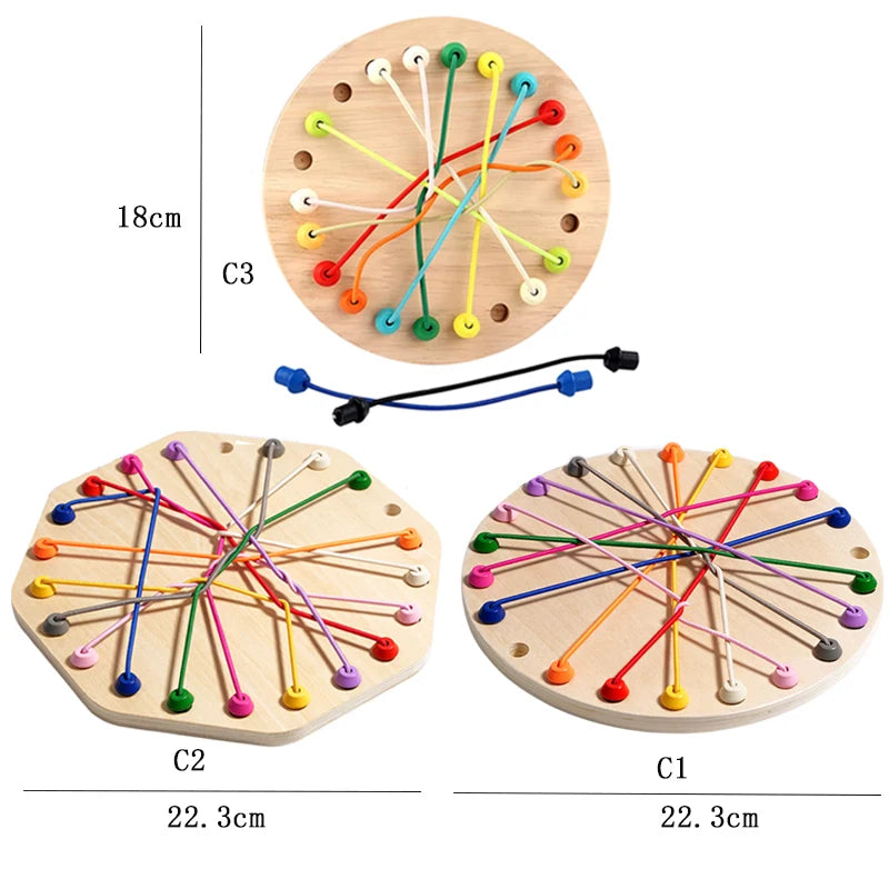 Kids Rope Knots Sensory Board Game | Logic & Strategy Puzzle Toy