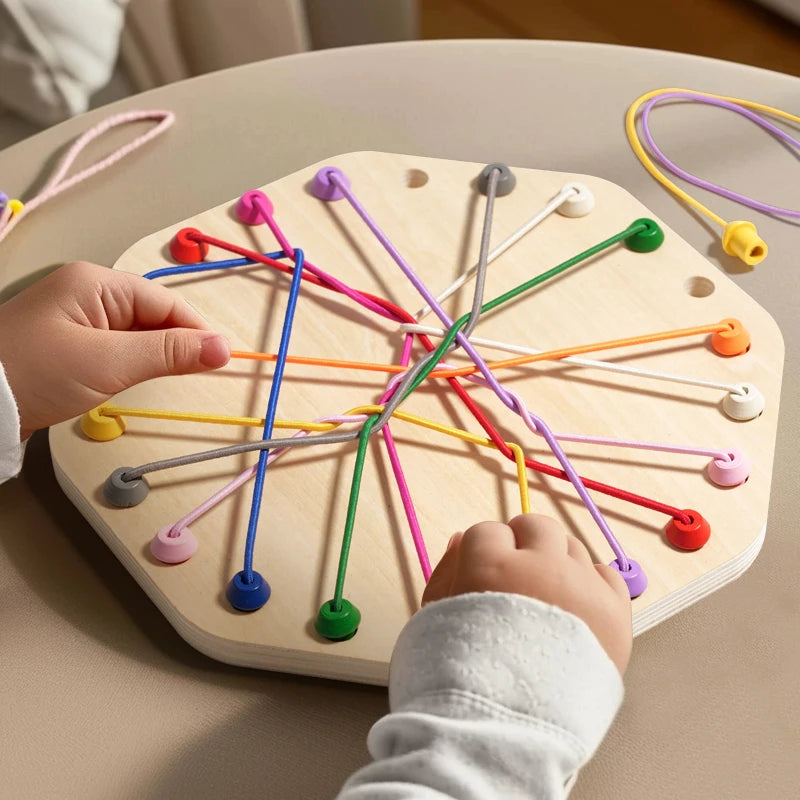 Kids Rope Knots Sensory Board Game | Logic & Strategy Puzzle Toy