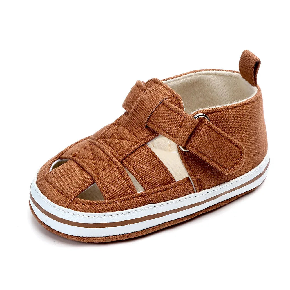 Sandales Bébé Semelle Souple Chaussures pour Tout-petits | Sandales d'été Respirantes en Toile pour Bébés Premiers Pas