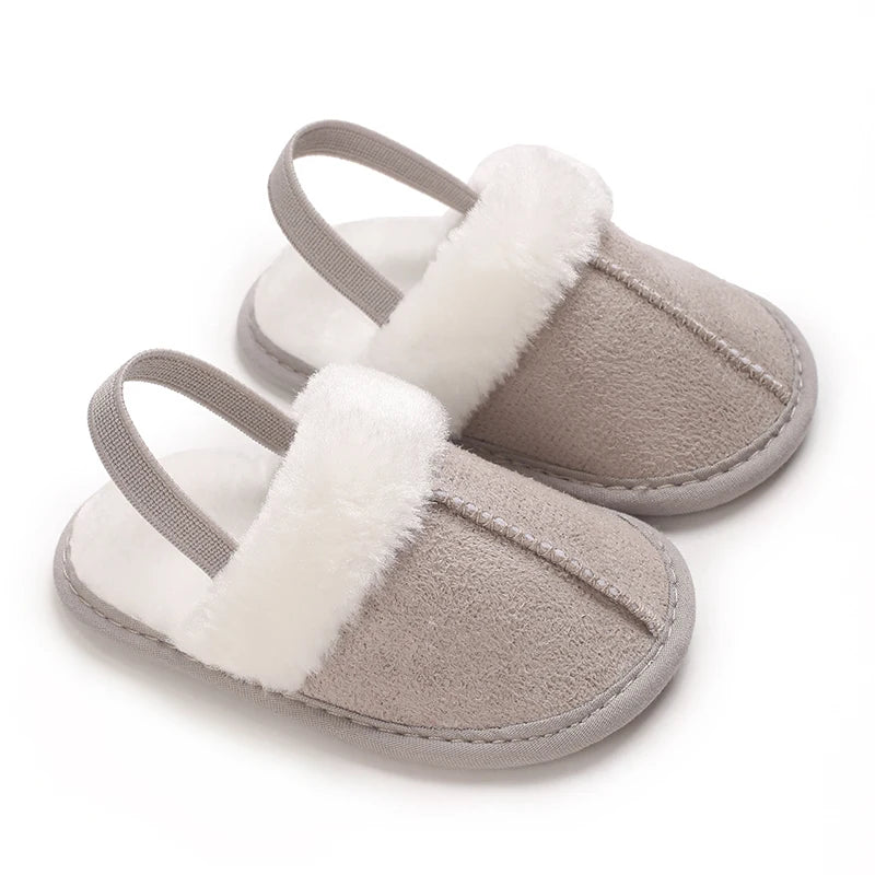 Cozy Baby Winter slippers – Soft Suede Infant Shoes with Warm Fur Lining