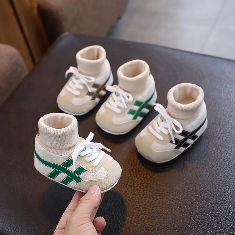 Cozy Baby Sneaker Socks shoes for First Walkers | Non-Slip Soft Sole Shoes