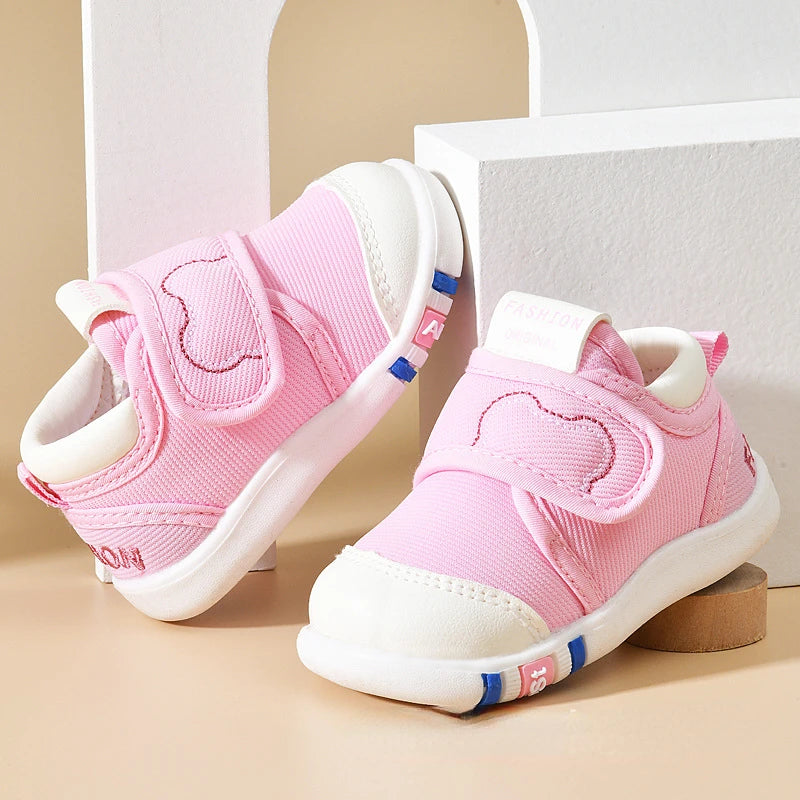 High Quality Baby First Walker Sneakers | Soft Sole Toddler Velcro Walking Shoes