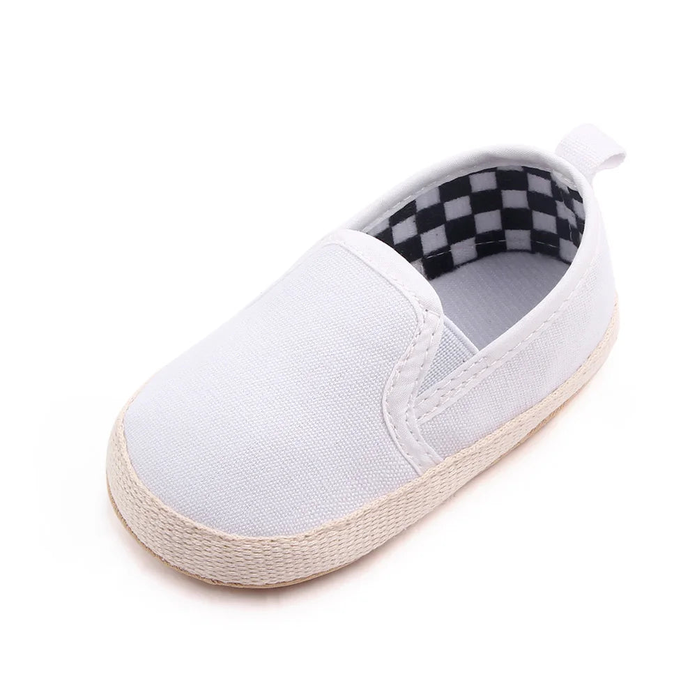 Baby Slip On Canvas Shoes | Soft Sole Toddler First Walker Sneakers