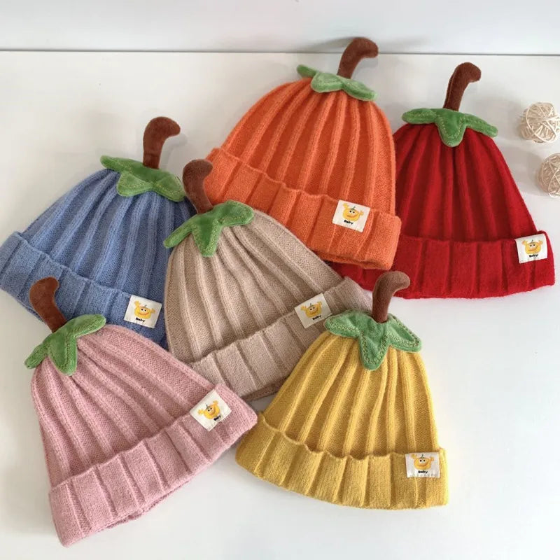 Baby Pumpkin Knit Hat  Cute Fall & Halloween Beanie for Newborns & Toddlers