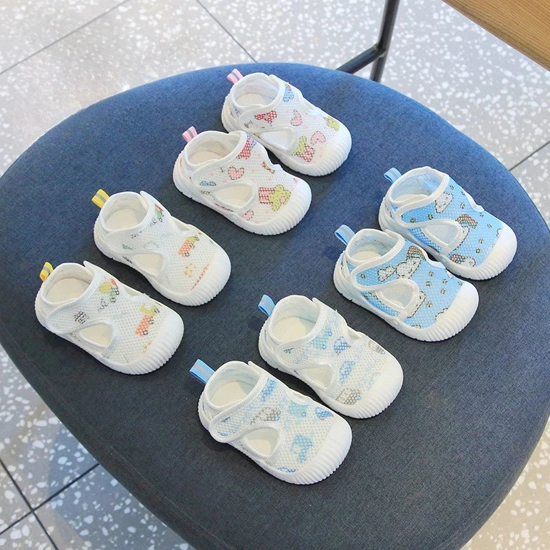 Baby Velcro Sandals | Mesh Soft Sole First Walker Shoes