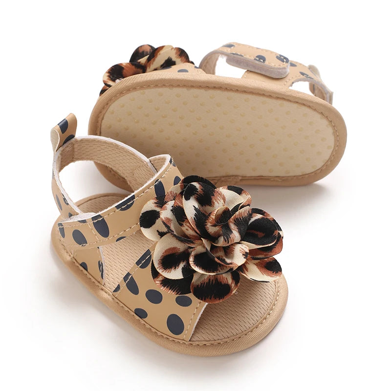 Baby Girl Leopard Print Shoes – Animal Print Soft Sole First Walkers