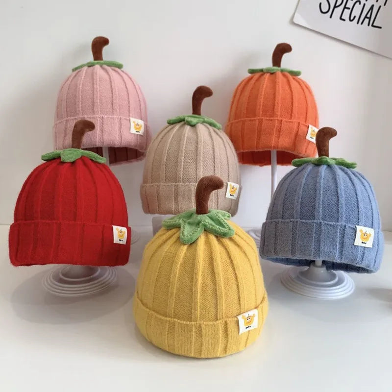 Baby Pumpkin Knit Hat  Cute Fall & Halloween Beanie for Newborns & Toddlers