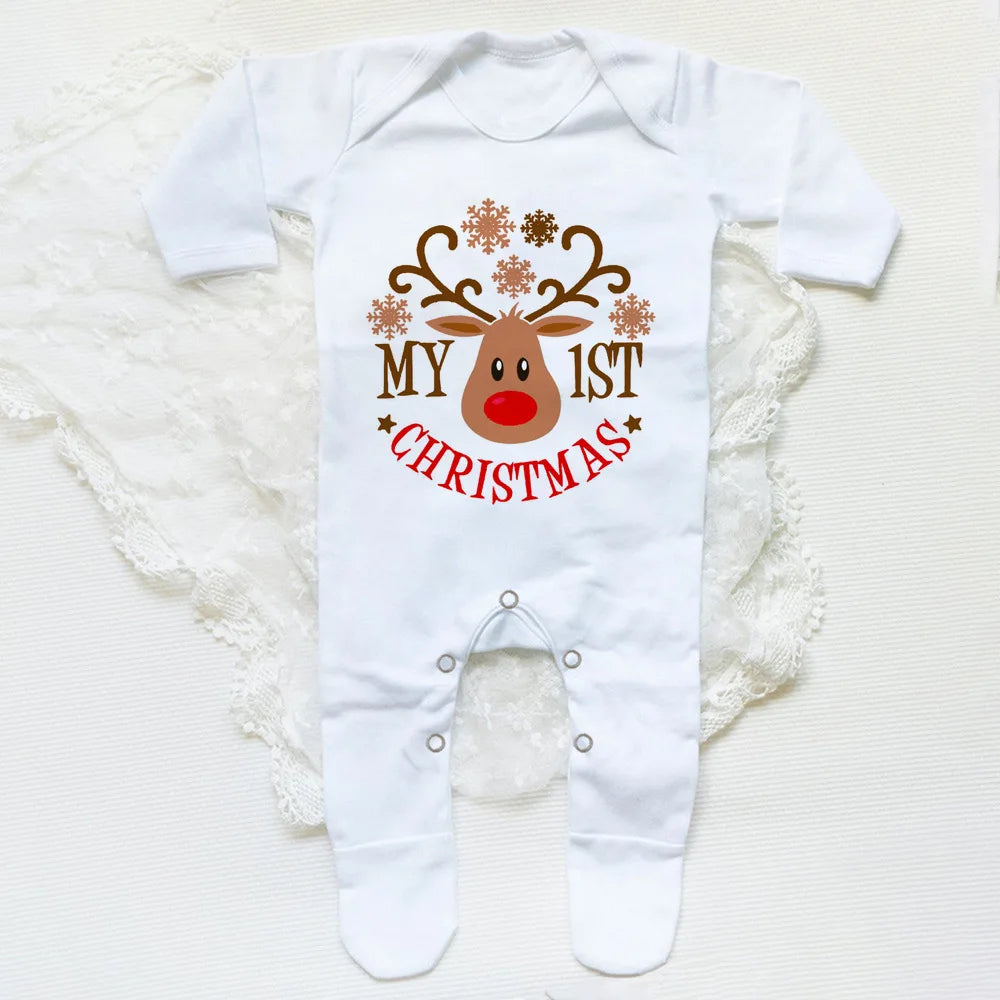 My First Christmas Baby Romper - Christmas Design