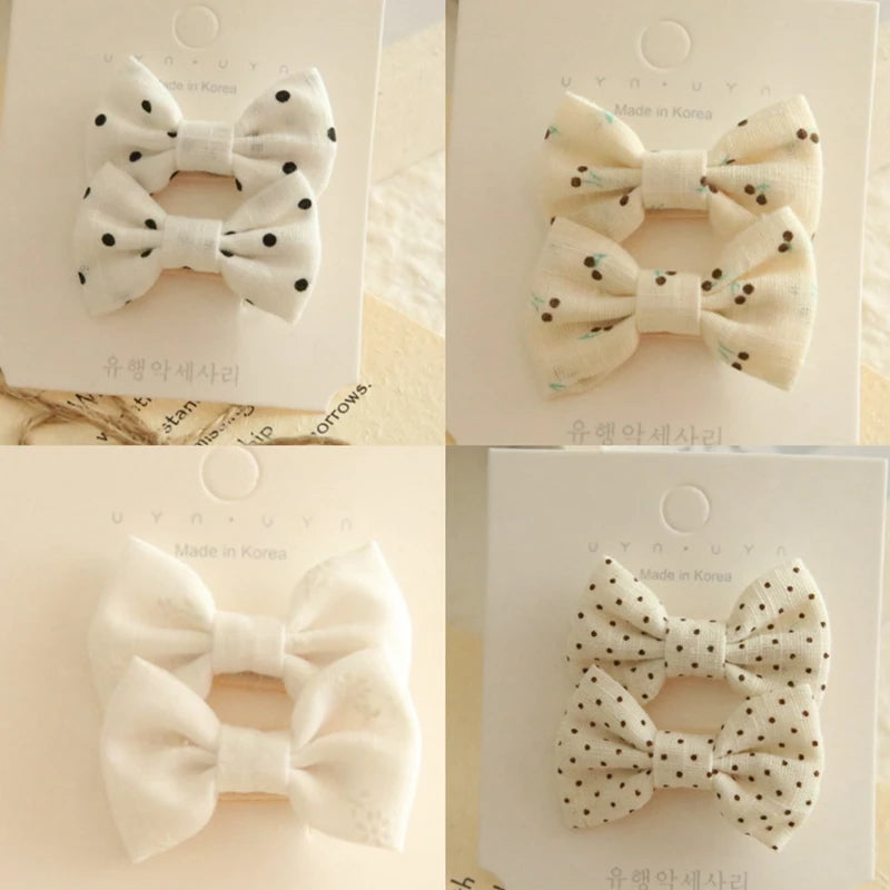 Baby Girl Hair Bows Set – Soft Fabric Clips for Newborns & Toddlers | Neutral & Floral Infant Hair Accessories (Copy)
