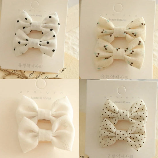 Baby Girl Hair Bows Set – Soft Fabric Clips for Newborns & Toddlers | Neutral & Floral Infant Hair Accessories (Copy)
