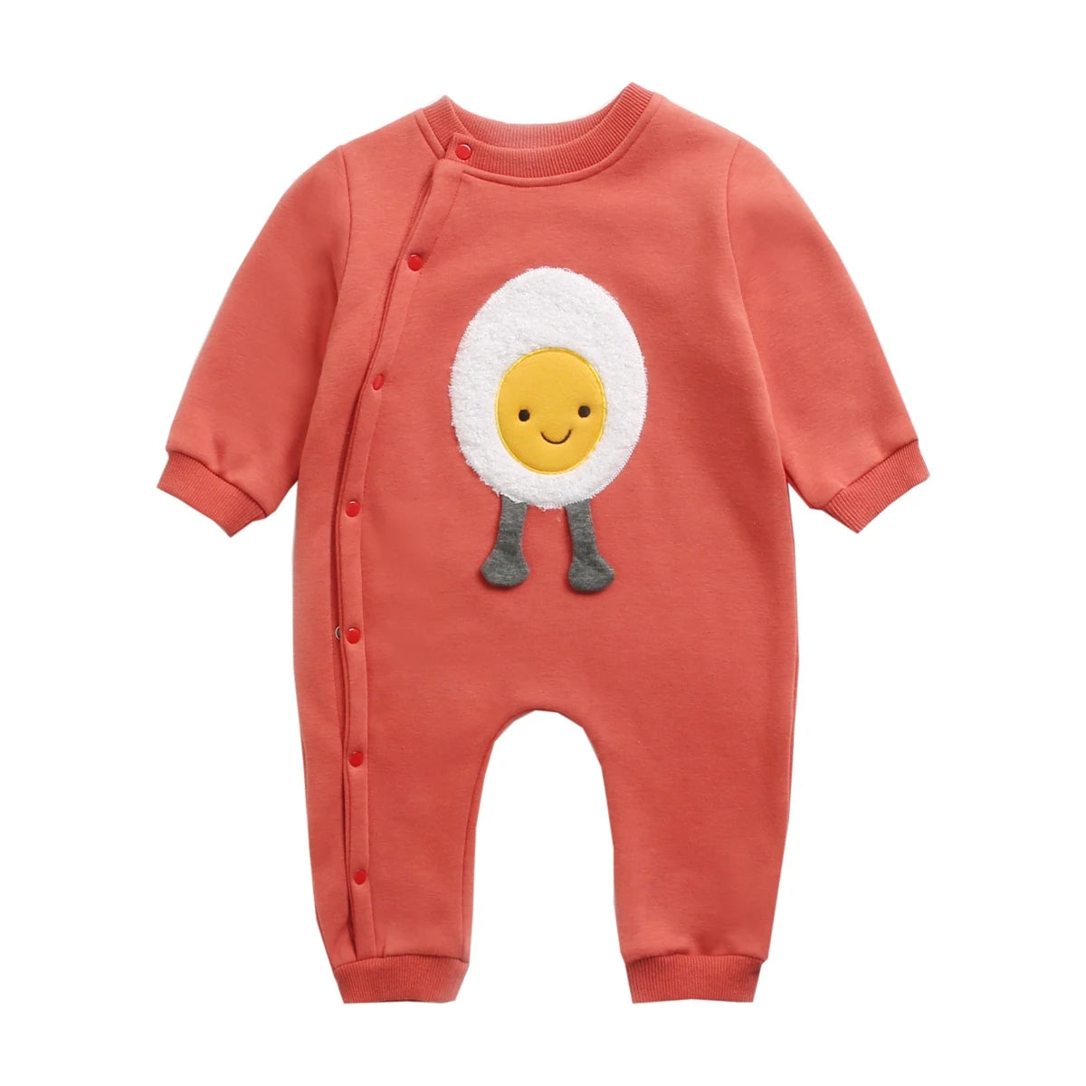 Baby Cartoon Footed Romper | Soft Warm Newborn Onesie
