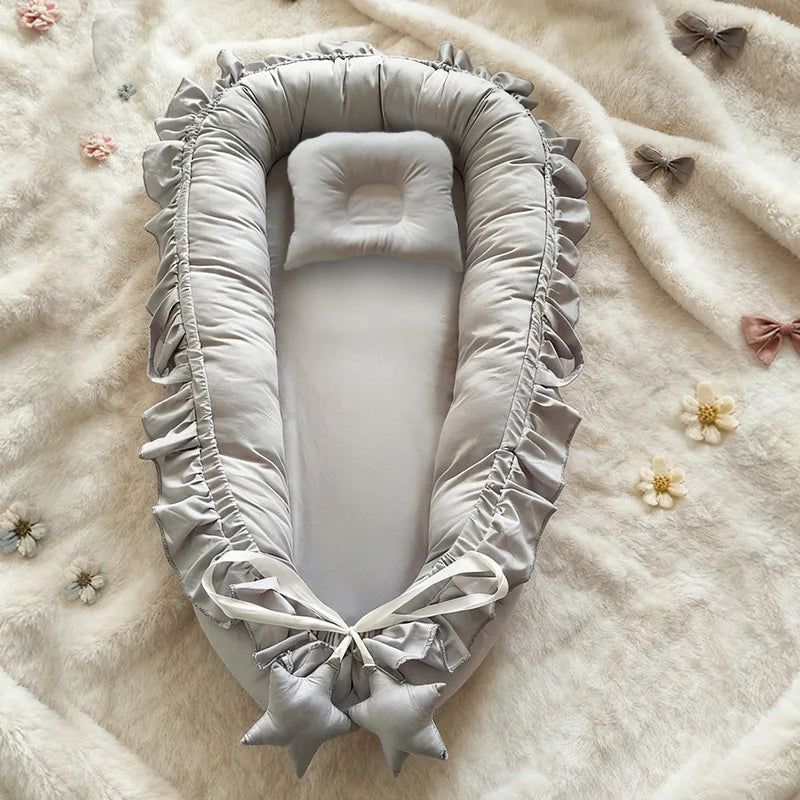 Baby Nest Lounger | Portable Newborn Baby Nest Bed & Sleep Cushion