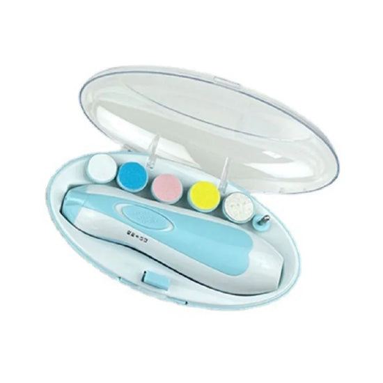 Electric Baby Nail Grinder 6-in-1 | Safe & Silent Baby Nail Trimmer with Light | Newborn & Toddler Nail Care Kit