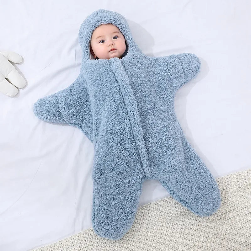 Starfish Hooded Baby Romper – Long Sleeve Newborn Jumpsuit | Toddler One Piece Bodysuit Outfit